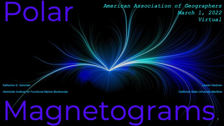Polar Magnetograms. AAG, NYC&nbsp;2022.